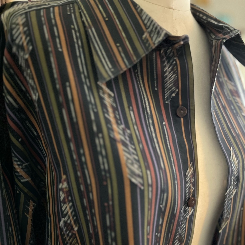 Jhane Barnes Artsy Long Sleeve Button Down Shirt - size XXL